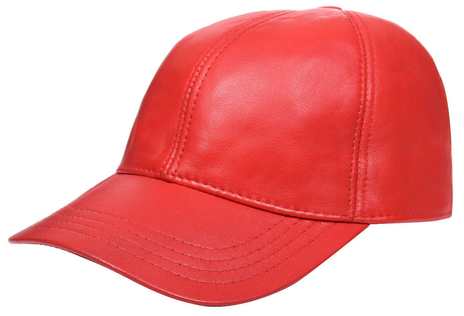 Unisex Real Nappa Leather Adjustable Golf Snapback Plain Baseball Cap Hat