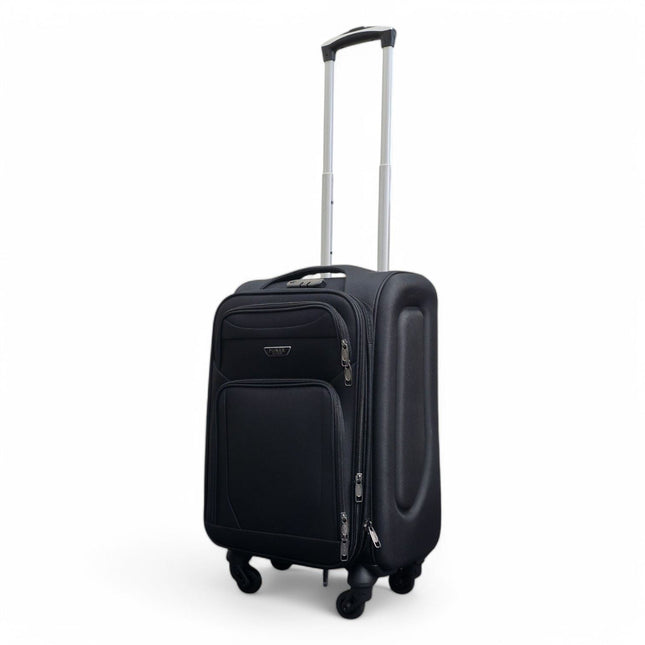 Soft Shell Lightweight Nylon Suitcase Set 4 Wheel Travel Case Holiday Bags
