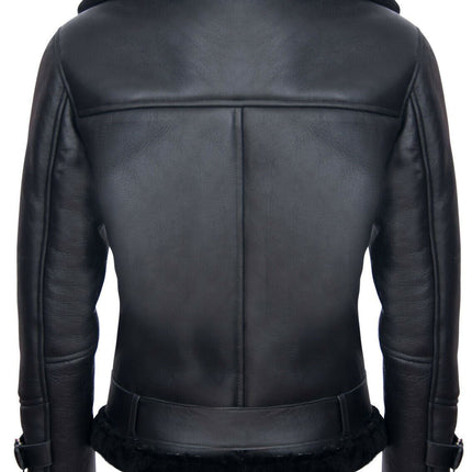 Mens Sheepskin Leather Biker Jacket-Edmonton