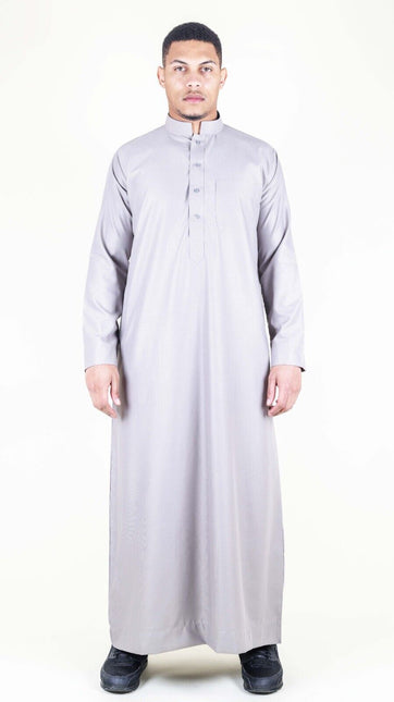 Mens Cream Thobe Jubba Saudi Islamic Arabic Eid Cotton Kaftan Jubbah Umrah Robe