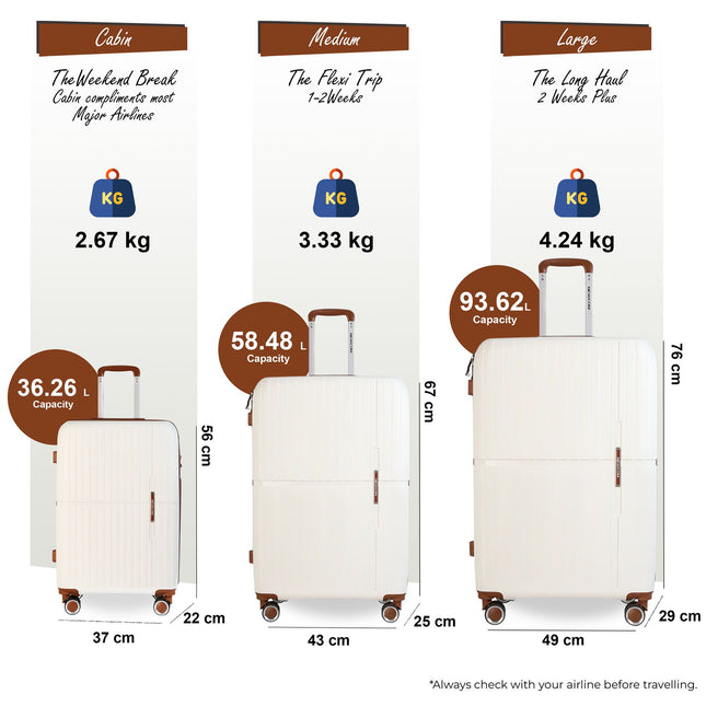 Strong Hard Shell Suitcase Set 8 Wheel Cabin Luggage Holiday Travel Case