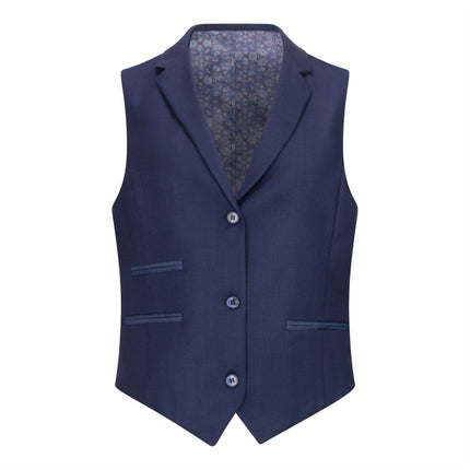 Women's 3 Piece Tailored Fit Plain Navy Formal Office Suit