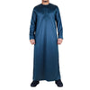 Men's Olive Green Thobe Robe Satin Emirati Islamic Jubba Eid Regular Fit