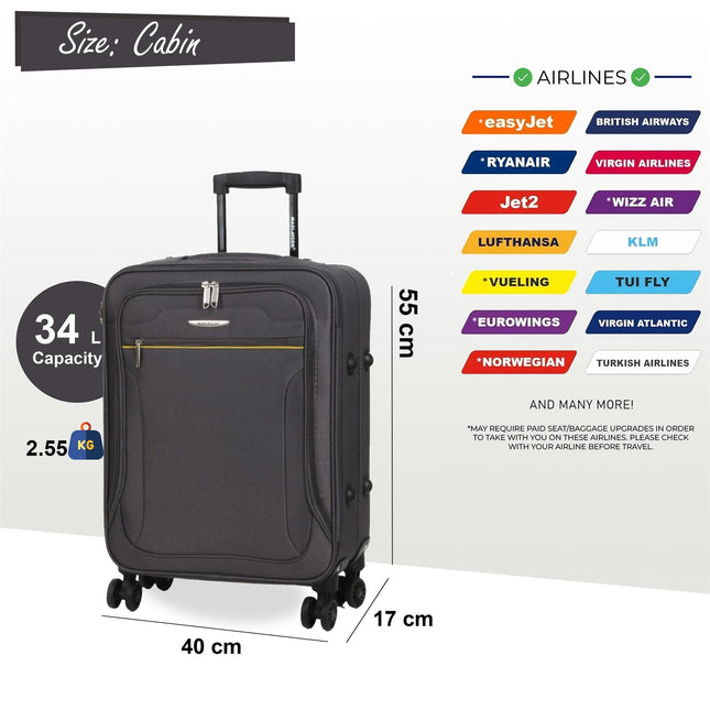 Lightweight Soft Luggage Travel Suitcases