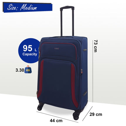 Soft Shell Suitcase Luggage Set Travel Light Carry On Cabin Bag