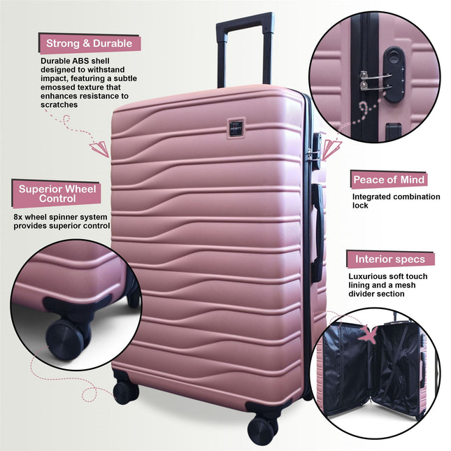 Hard Shell Cabin  56 x 36 x 23 cm Luggage Suitcase Suitable for Easyjet, Ryanair