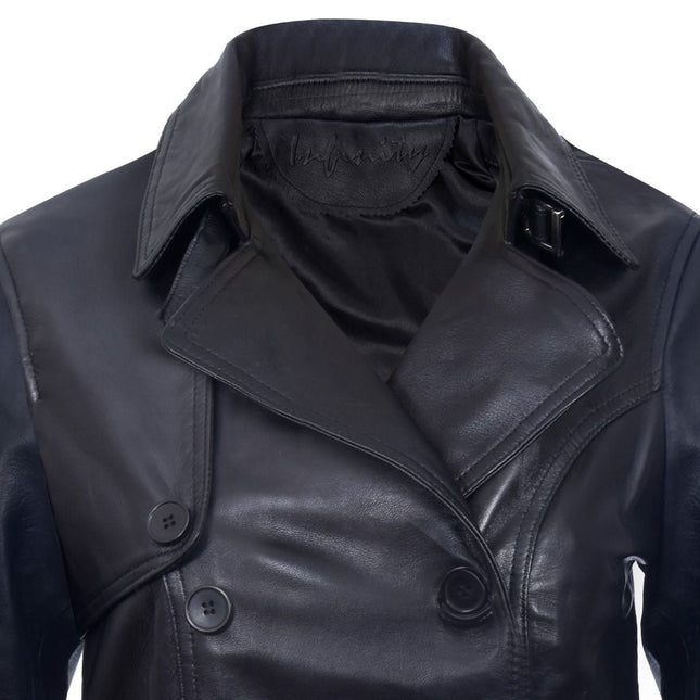 Womens Nappa Leather Trench Coat-Mosul