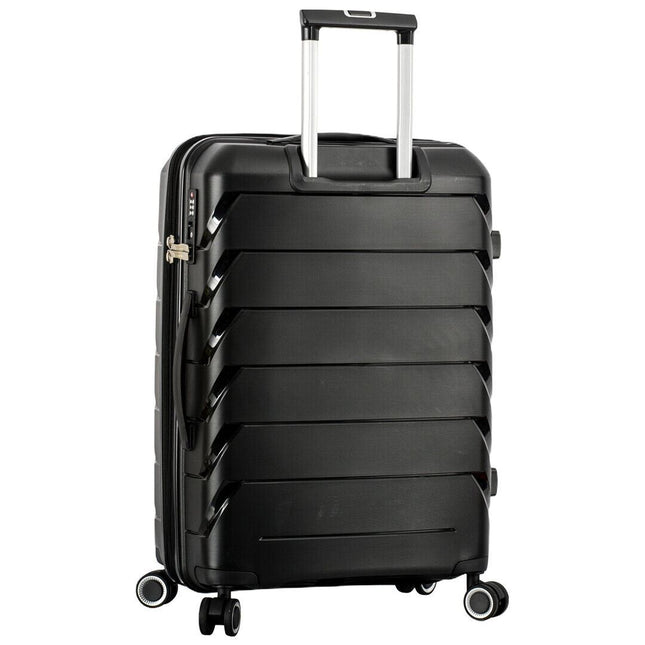 Dual 4 Wheel Hard Shell Strong Luggage Suitcase
