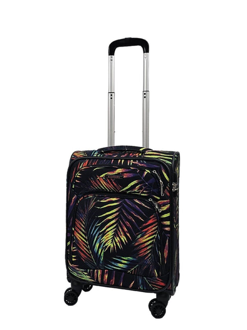 Lightweight Print Suitcases 8 Wheel Luggage Travel Soft Bags Set
