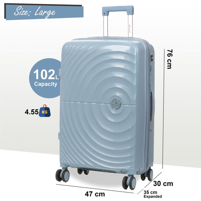 Expandable Hard Shell 8 Wheels Luggage Travel Cabin Suitcase Set