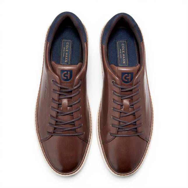 Cole Haan Men's GrandPro Luxe Mile Trainer Brown Leather Sneakers - C45103