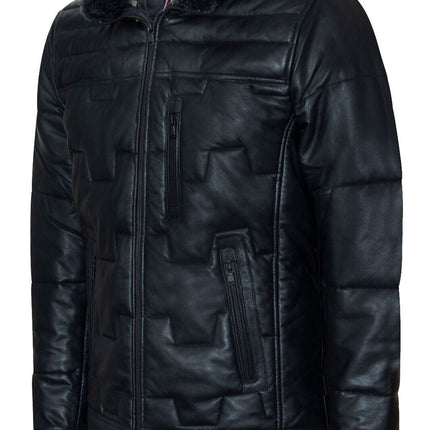 Men's Leather Quilted Biker Jacket - Guayaquil