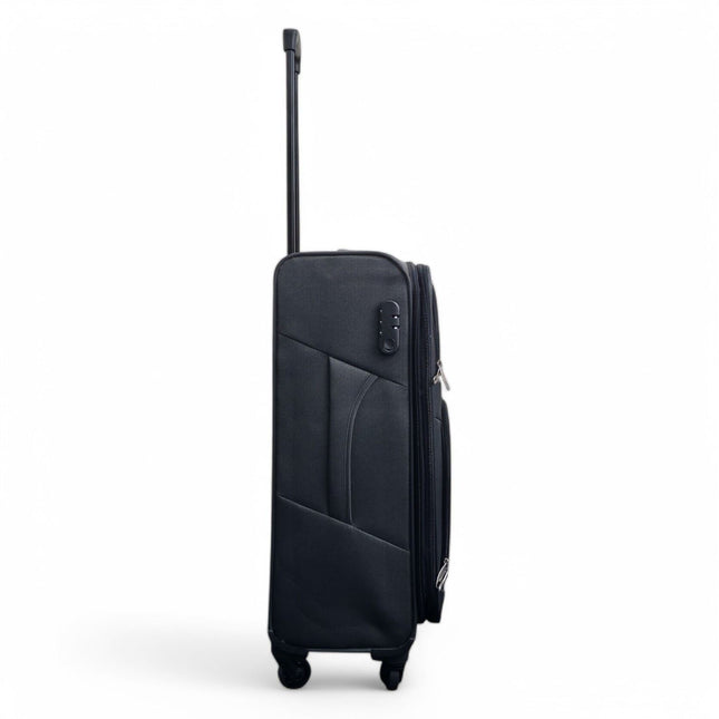 Expandable Soft Shell 4 Wheel Luggage Travel Cabin Suitcase Set Holiday Bags