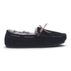 Men’s Black Genuine Sheepskin Moccasin Winter Slippers - Flint