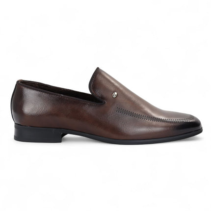 Men's Brown Classic Slip-On Loafers Formal Shoes