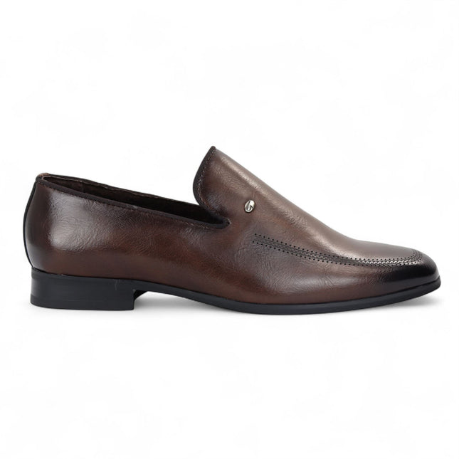 Men's Brown Classic Slip-On Loafers Formal Shoes