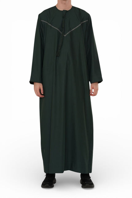 Men's Eid Green Moroccan Thobe Robe Djellaba Ramadan Eid Jubba- HM10
