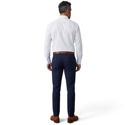 Men's Navy Formal Pants Tailored Fit Trousers - Belmont