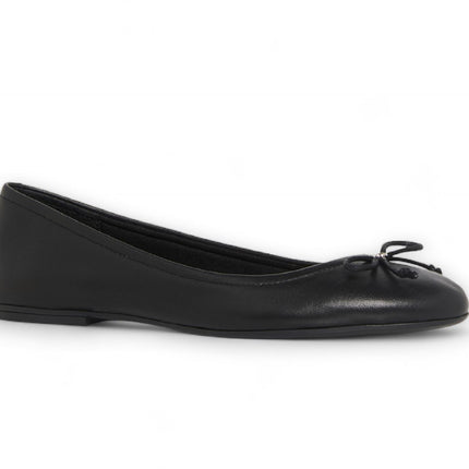 Windsorsmith Womens Black Leather Mocassin Flat Shoes - Babydoll