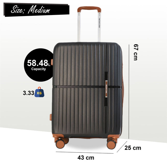 Strong Hard Shell Suitcase Set 8 Wheel Cabin Luggage Holiday Travel Case