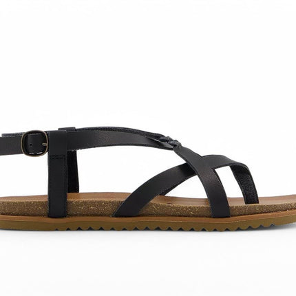Blowfish Malibu Women's Black Strappy Buckle Sandals - Macarah B