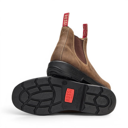 Rossi 404 Mocha Brown Leather Outdoor Chelsea Boots - Spinifex