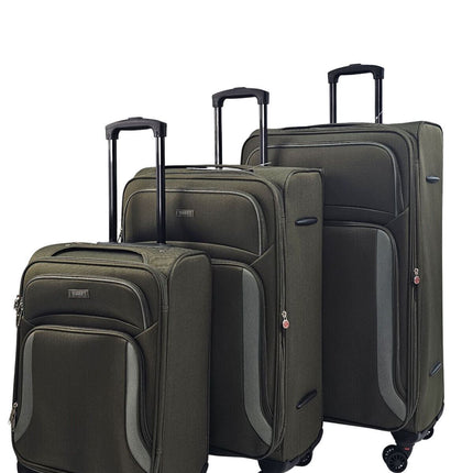 Soft Shell Suitcase Luggage Set Travel Light Carry On Cabin Bag