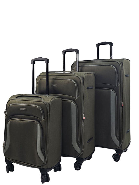Soft Shell Suitcase Luggage Set Travel Light Carry On Cabin Bag