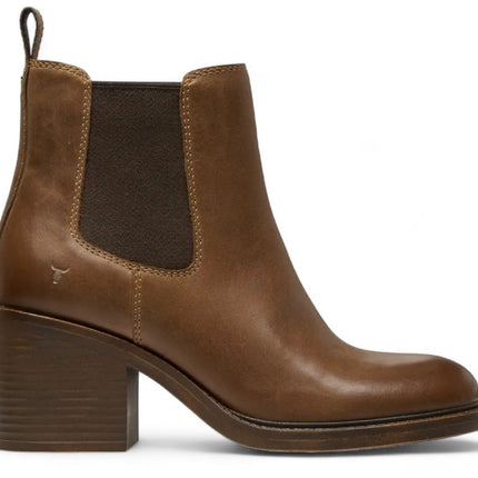 Windsorsmith Womens Tan Classic Leather Platform Ankle Chelsea Boots - Varsity