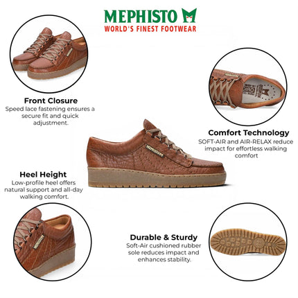 Mephisto Rainbow Men's Leather Desert Brown Walking Shoes - Mamouth 742