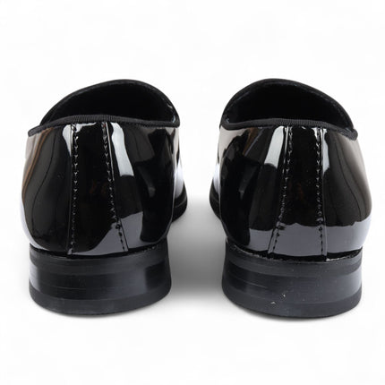 Men's Black Velvet Tassel Loafers Formal Patent Dress Shoes