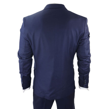 Men's Classic 3-Piece Plain Navy Suit
