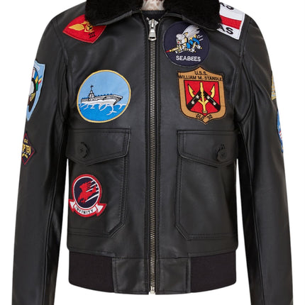Women's A2 Top Gun Leather Bomber Jacket-Sunbury