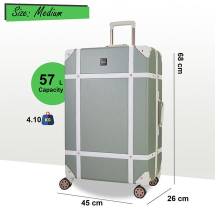 Vintage Hard Shell  Luggage Trunk Suitcase Set
