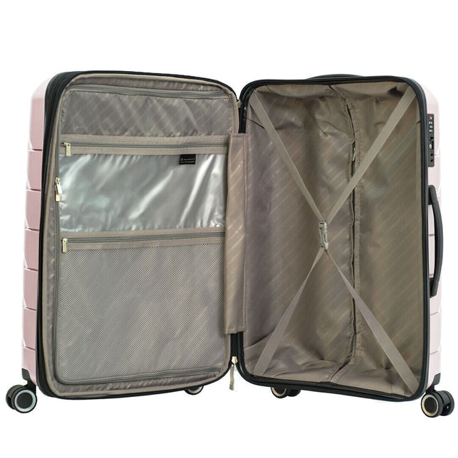 Dual 4 Wheel Hard Shell Strong Luggage Suitcase