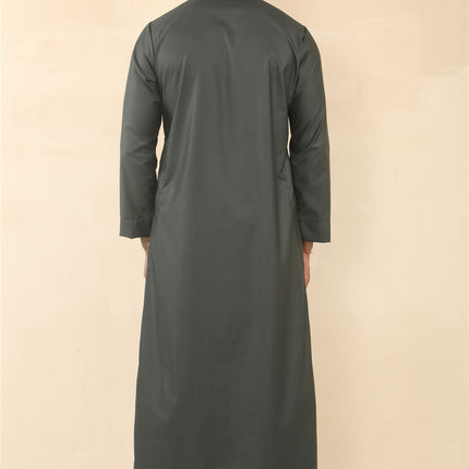 Men's Green Thobe Arab Saudi Emirati Islamic Clothing Jubba Robe