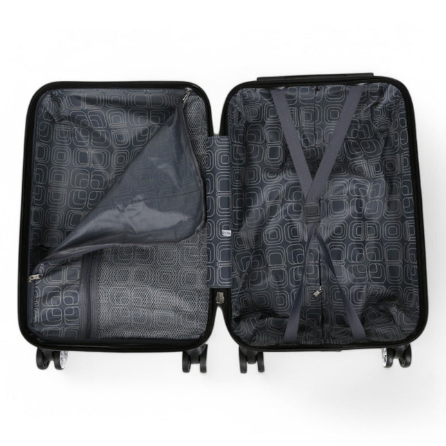 Hard Shell Printed Cabin 55 x 36 x 20 cm PP Suitcase Luggage Suitable for Easyjet, Ryanair