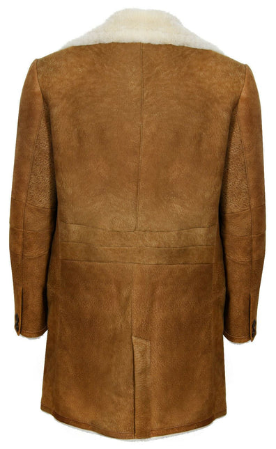 Mens Warm Sheepskin Trench Coat-Managua