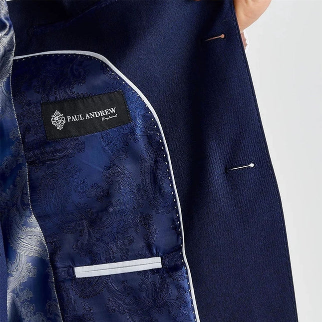 Men's Navy Tailored Fit Formal Blazer Jacket - Belmount