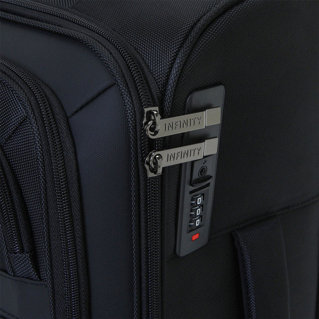 Soft Shell 1680D Cabin Suitcase 56x37x25cm 8 Wheel TSA Lock Luggage