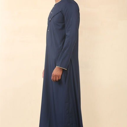 Men's Omani Eid Blue Thobe  Saudi Emirati Jubba Robe