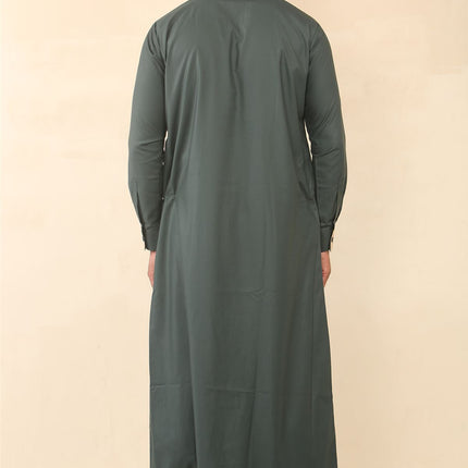 Men's Green Thobe Arab Saudi Emirati Islamic Clothing Jubba Robe