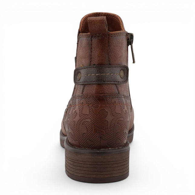 Mustang Women's Brown Faux Leather Chelsea Ankle Boots - M0052002