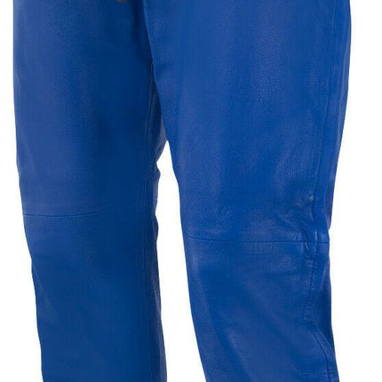 Mens  Leather Jogging Bottoms-Boston