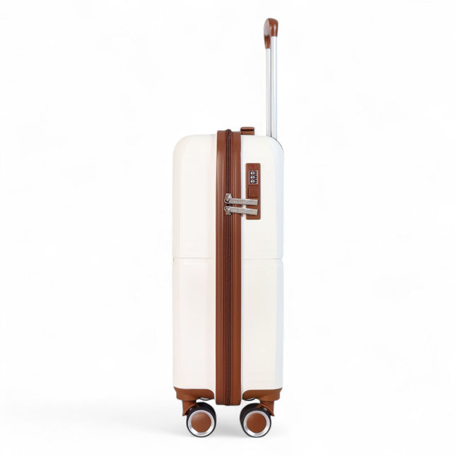 Strong Hard Shell Suitcase Set 8 Wheel Cabin Luggage Holiday Travel Case