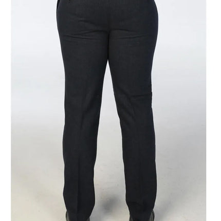 Men's Navy Blue Wool Blend Tweed Formal Trousers