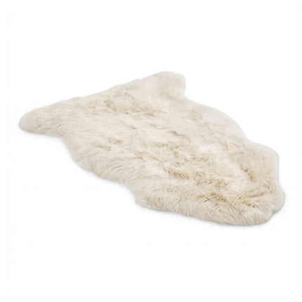 Genuine Cream Linen Sheepskin Natural Silky Soft Fluffy Real Wool Rug