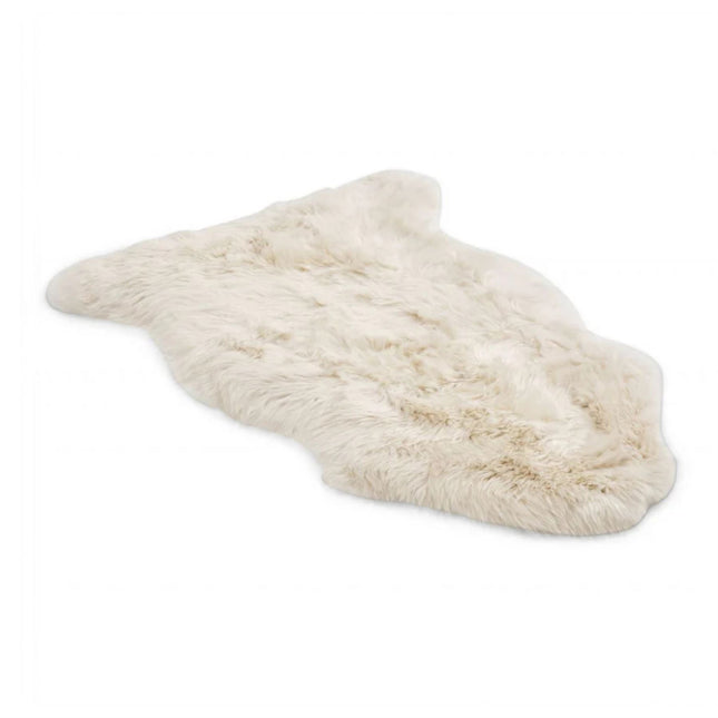 Genuine Cream Linen Sheepskin Natural Silky Soft Fluffy Real Wool Rug