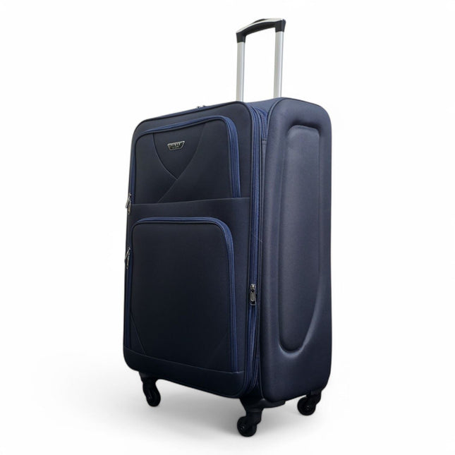 Soft Shell Lightweight Nylon Suitcase Set 4 Wheel Travel Case Holiday Bags