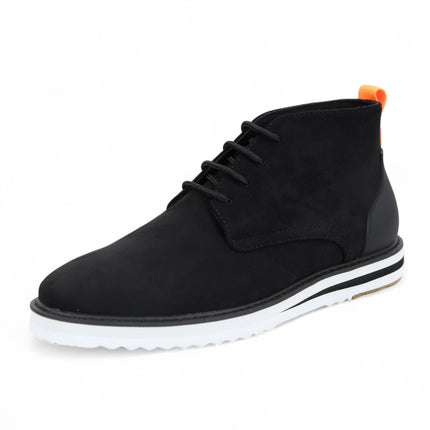 Men's Black Suede Lace-Up Ankle Desert Boots